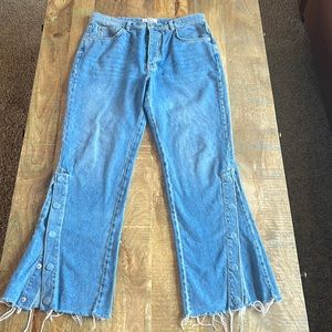 Free People Snap Flare Jeans